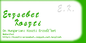 erzsebet koszti business card